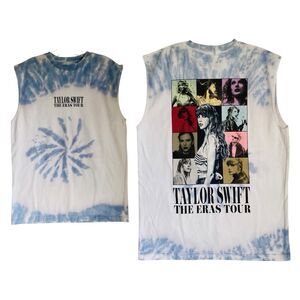 Taylor Swift Tank Top Size S The Eras Tour 2023 Graphic Print Crewneck Tie Dye
